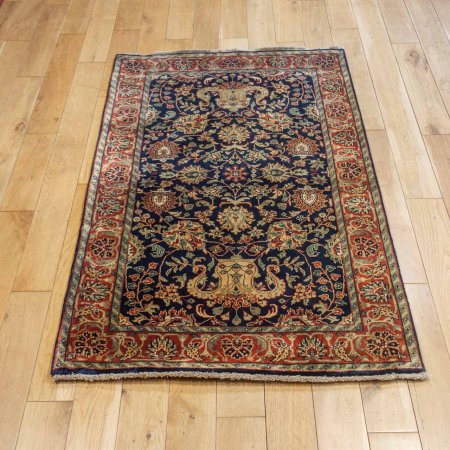 Hand-Knotted Mashad Palace Rug From India