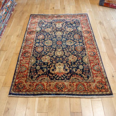 Hand-Knotted Mashad Palace Rug From India