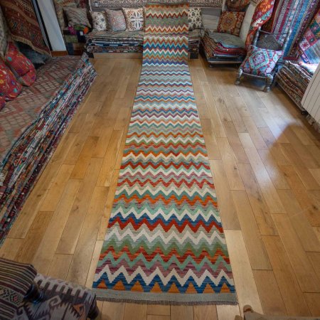 Hand-Made Mazar Kilim From Afghanistan