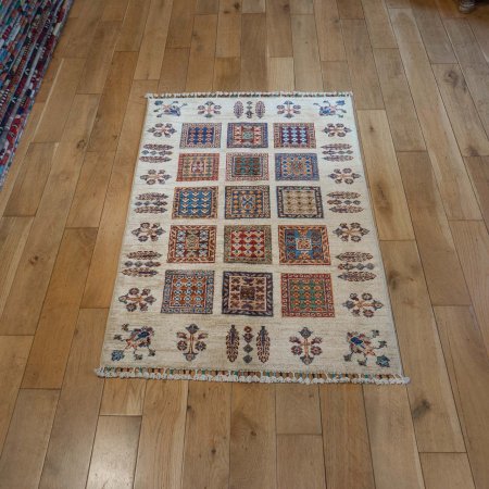 Hand-Knotted Afghan Bahtiar  Rug From Afghanistan