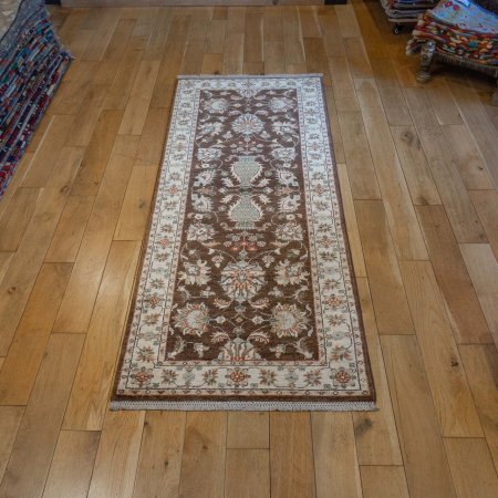 Hand-Knotted Ziegler Runner From Afghanistan