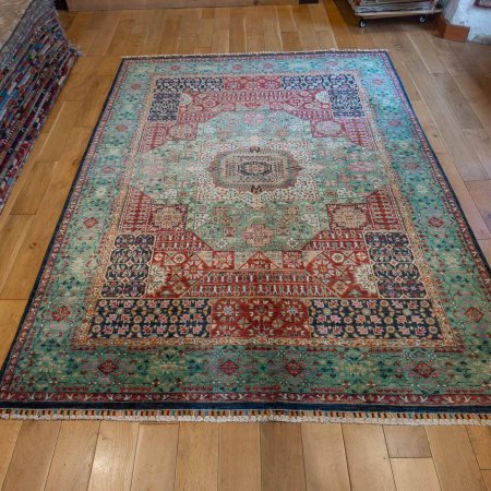 Hand-Knotted Fine Mamluk Rug From Afghanistan