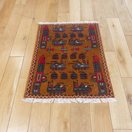 Hand-Knotted Baluch War Rug From Afghanistan