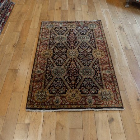 Hand-Knotted Mashad Palace Rug From India