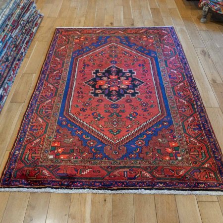 Hand-Knotted Hamadan Rug From Iran (Persian)