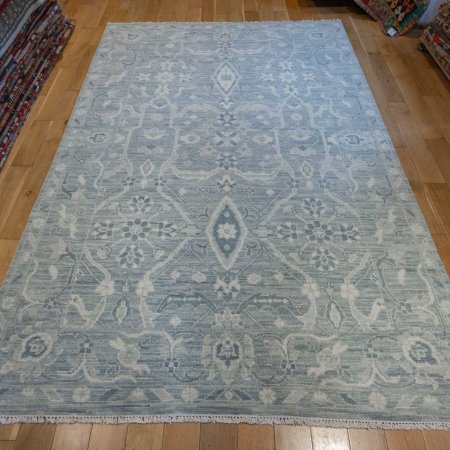 Hand-Knotted Tonal Rug From India