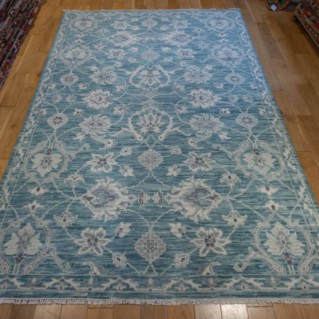 Hand-Knotted Tonal Rug From India