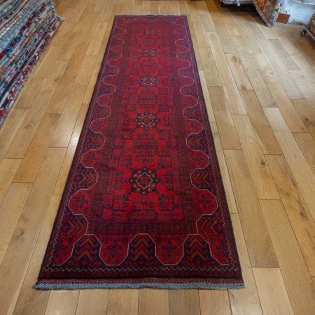 Hand-Knotted Khan Mahomadi Runner From Afghanistan