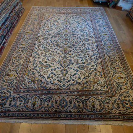 Hand-Knotted Kashan Rug From Iran (Persian)