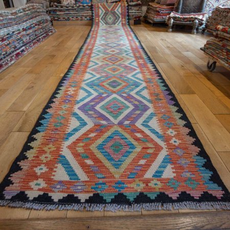 Hand-Made Mazar Runner From Afghanistan