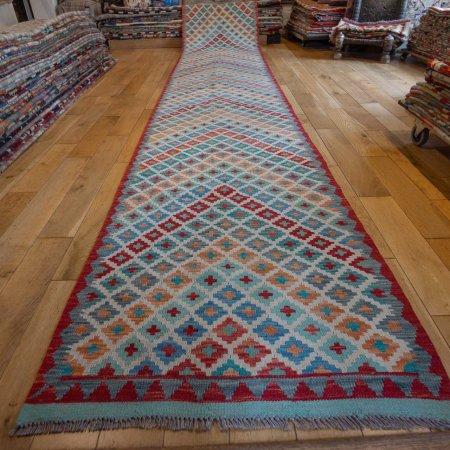 Hand-Made Mazar Runner From Afghanistan