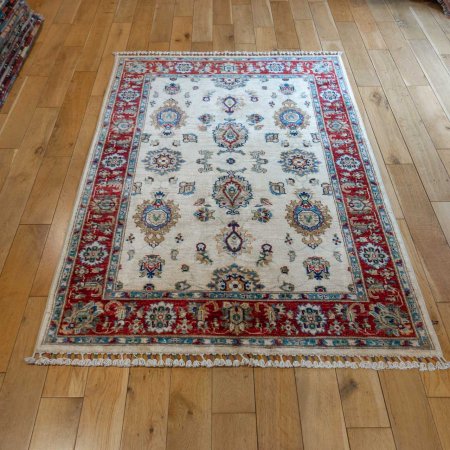 Hand-Knotted Ziegler Rug From Afghanistan