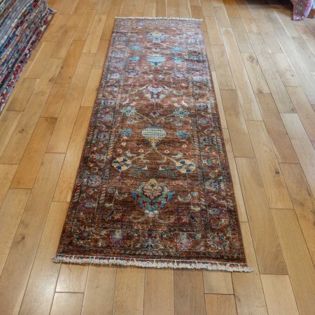 Hand-Knotted Sultanabad Runner From Afghanistan