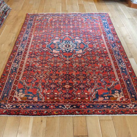 Hand-Knotted Hosseinabad Rug From Iran (Persian)