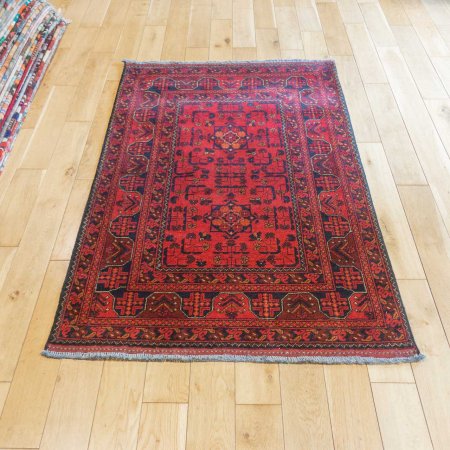 Hand-Knotted Khan Mahomadi Rug From Afghanistan