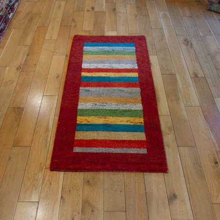 Hand-Knotted Indo Gabbeh Rug From India