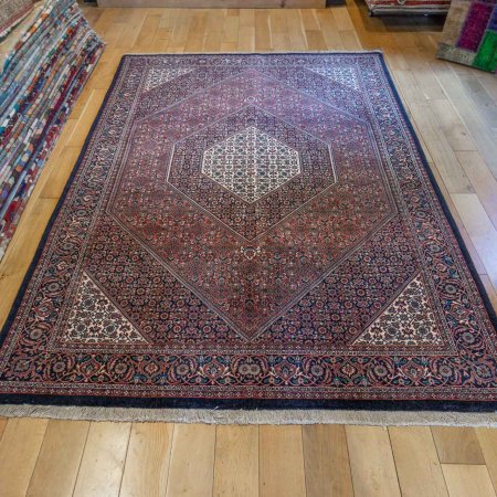 Hand-Knotted Fine Bidjar Rug From Iran (Persian)