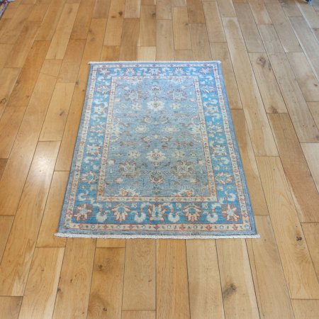 Hand-Knotted Ziegler Rug From Afghanistan