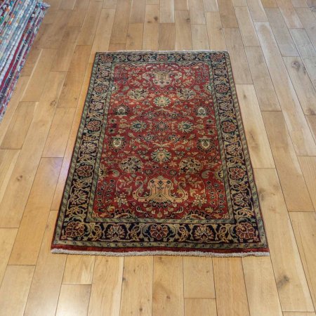 Hand-Knotted Mashad Palace Rug From India