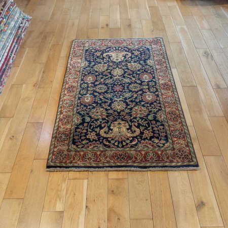 Hand-Knotted Mashad Palace Rug From India