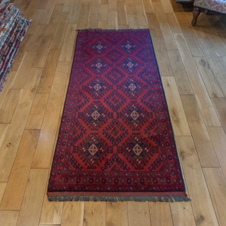 Hand-Knotted Khan Mahomadi Runner From Afghanistan