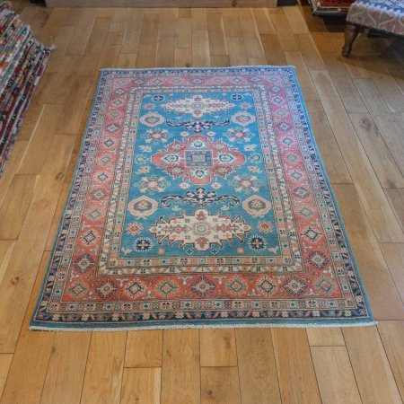 Hand-Knotted Kazak Yakash Rug From Afghanistan