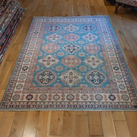 Hand-Knotted Kazak Yakash Rug From Afghanistan