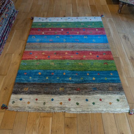 Hand-Knotted Gabbeh Rug From Iran (Persian)