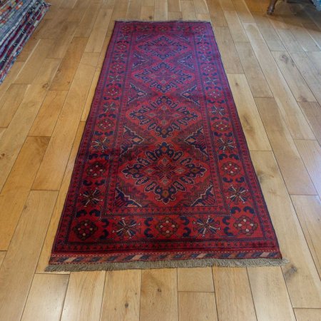 Hand-Knotted Khan Mahomadi Runner From Afghanistan