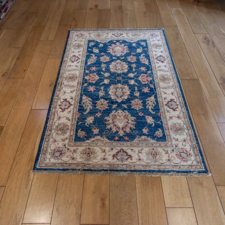 Hand-Knotted Ziegler Rug From Afghanistan