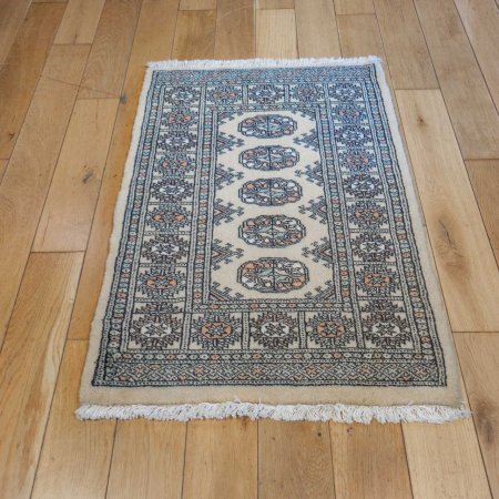 Hand-Knotted Bokhara Rug From Pakistan