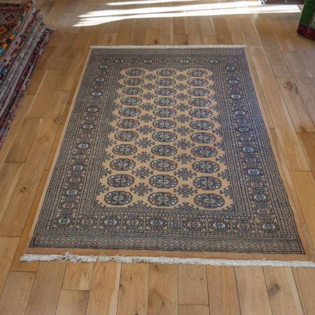 Hand-Knotted Bokhara Rug From Pakistan