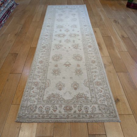 Hand-Knotted Ziegler Runner From Afghanistan