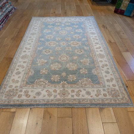 Hand-Knotted Ziegler Rug From Afghanistan