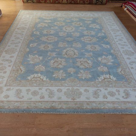 Hand-Knotted Ziegler Rug From Afghanistan