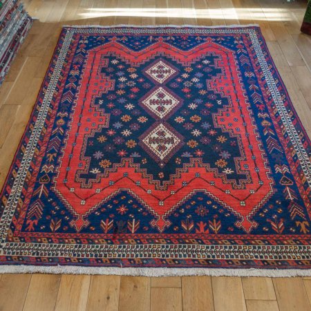 Hand-Knotted Sirjand Rug From Iran (Persian)
