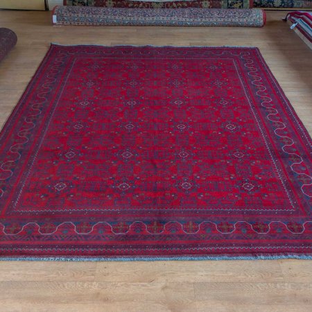 Hand-Knotted Khan Mahomadi Rug From Afghanistan