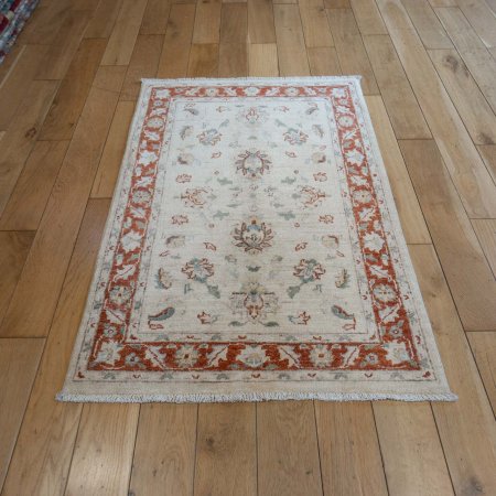 Hand-Knotted Ziegler Rug From Afghanistan