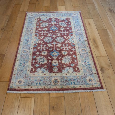 Hand-Knotted Ziegler Rug From Afghanistan