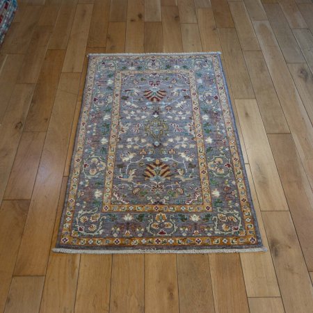 Hand-Knotted Ziegler Rug From Afghanistan