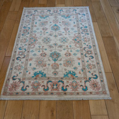 Hand-Knotted Ziegler Rug From Afghanistan