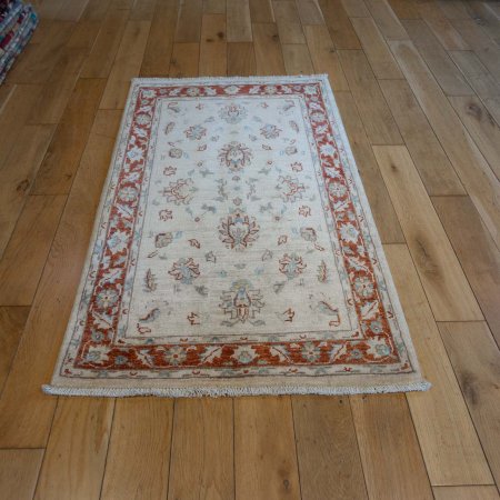 Hand-Knotted Ziegler Rug From Afghanistan