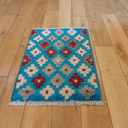 Hand-Knotted Chubi Rug From Afghanistan