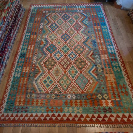 Hand-Made Mazar Kilim From Afghanistan