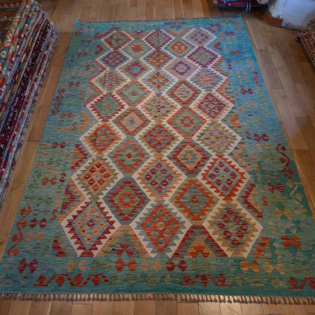 Hand-Made Mazar Kilim From Afghanistan