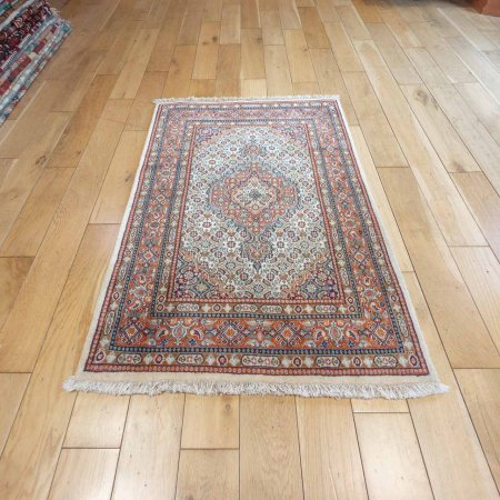 Hand-Knotted Moud Rug From Iran (Persian)