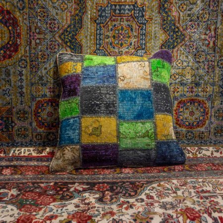 Hand-Made Patchwork Cushion From Afghanistan