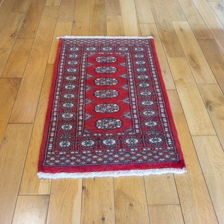 Hand-Knotted Bokhara Rug From Pakistan