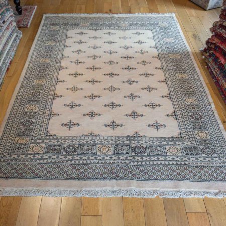 Hand-Knotted Bokhara Rug From Pakistan