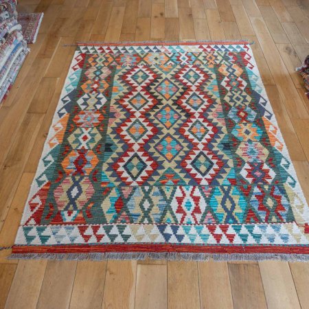 Hand-Made Mazar Kilim From Afghanistan